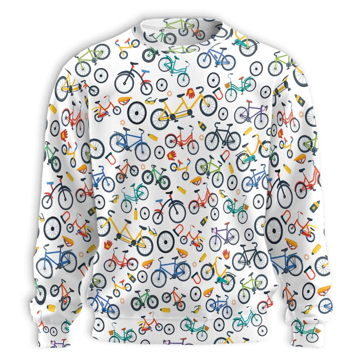 Mini Bicycle Sweatshirt – Vintage 3D All Over Print Design
