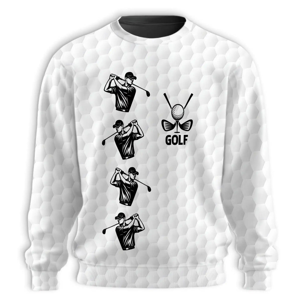 White Golf Ball Sweatshirt – Colorful Graphic 3D All Over Print Design