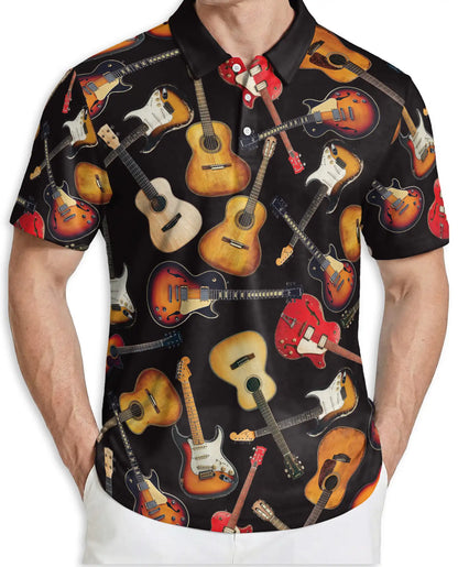 Guitar Music Polo Shirt | Azhawaiian