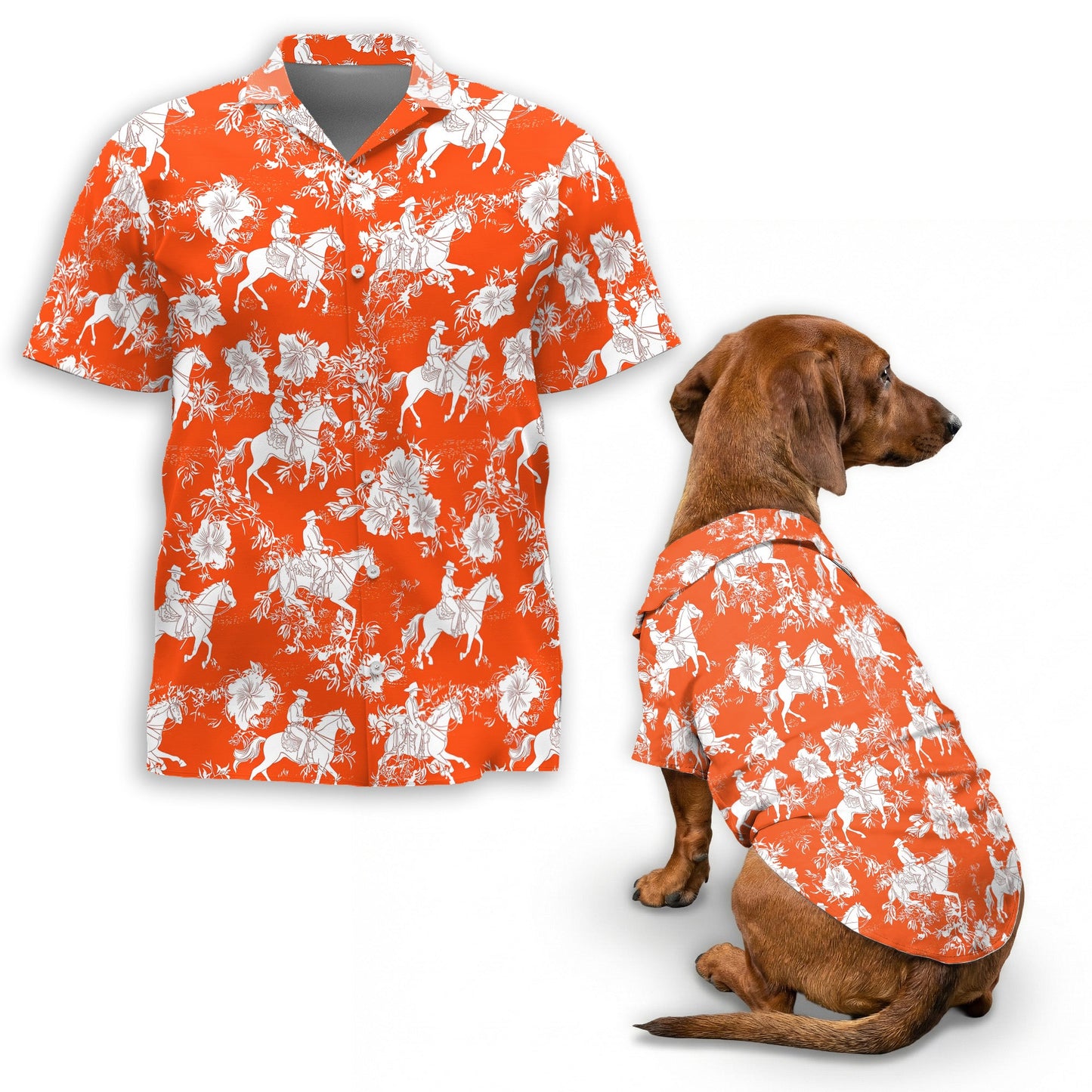 Matching Dog Owner Hawaiian Shirts, Funny Pet Aloha Shirt for Beach Vacation - Azhawaiian