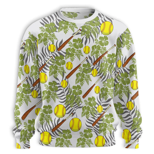 Softball Sweatshirt – Colorful Graphic 3D All Over Print Design