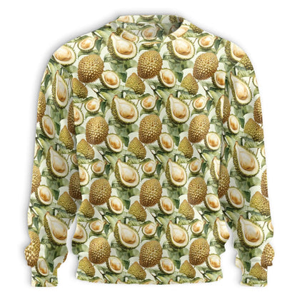 Durian Pattern Sweatshirt – Tropical 3D All Over Print Design