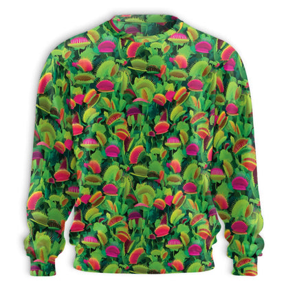 Venus Flytrap Tropical Pattern Sweatshirt – Tropical 3D All Over Print Design