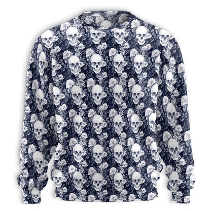 Skull Floral Pattern Sweatshirt – Colorful Graphic 3D All Over Print Design