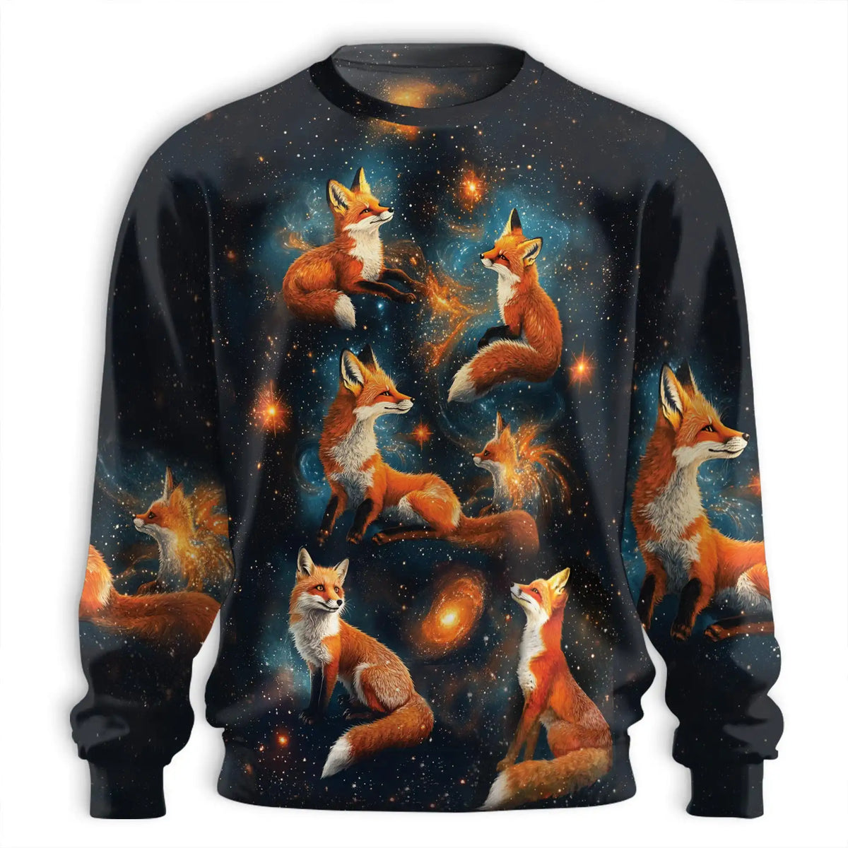 Fox Starlight Sweatshirt – Colorful Graphic 3D All Over Print Design