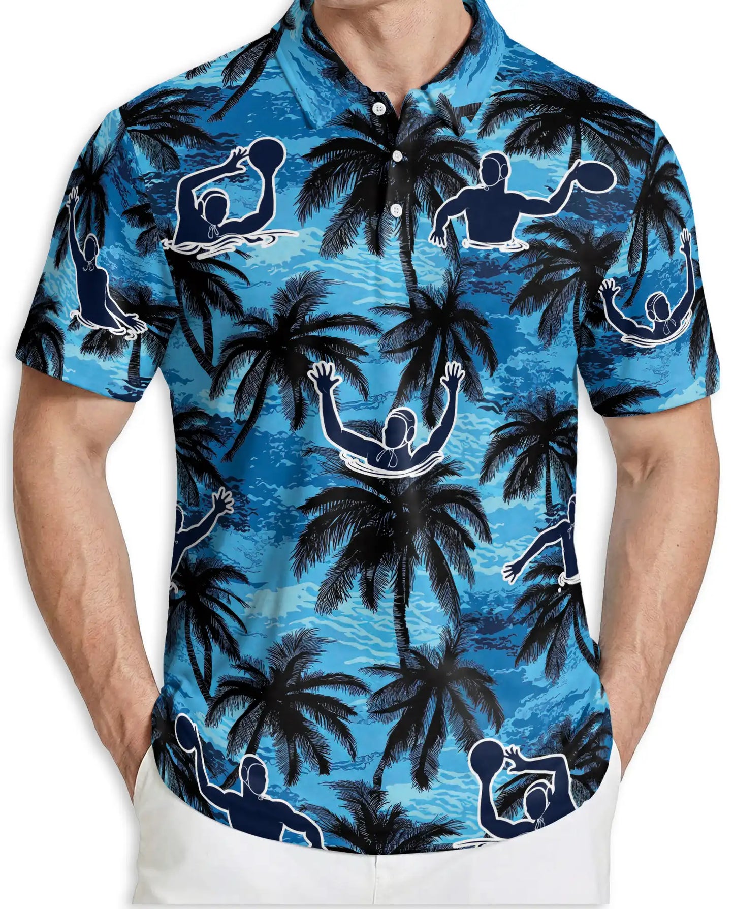 Pickleball Hawaiian Polo Shirt - Tropical Paddle Sport Style | Azhawaiian