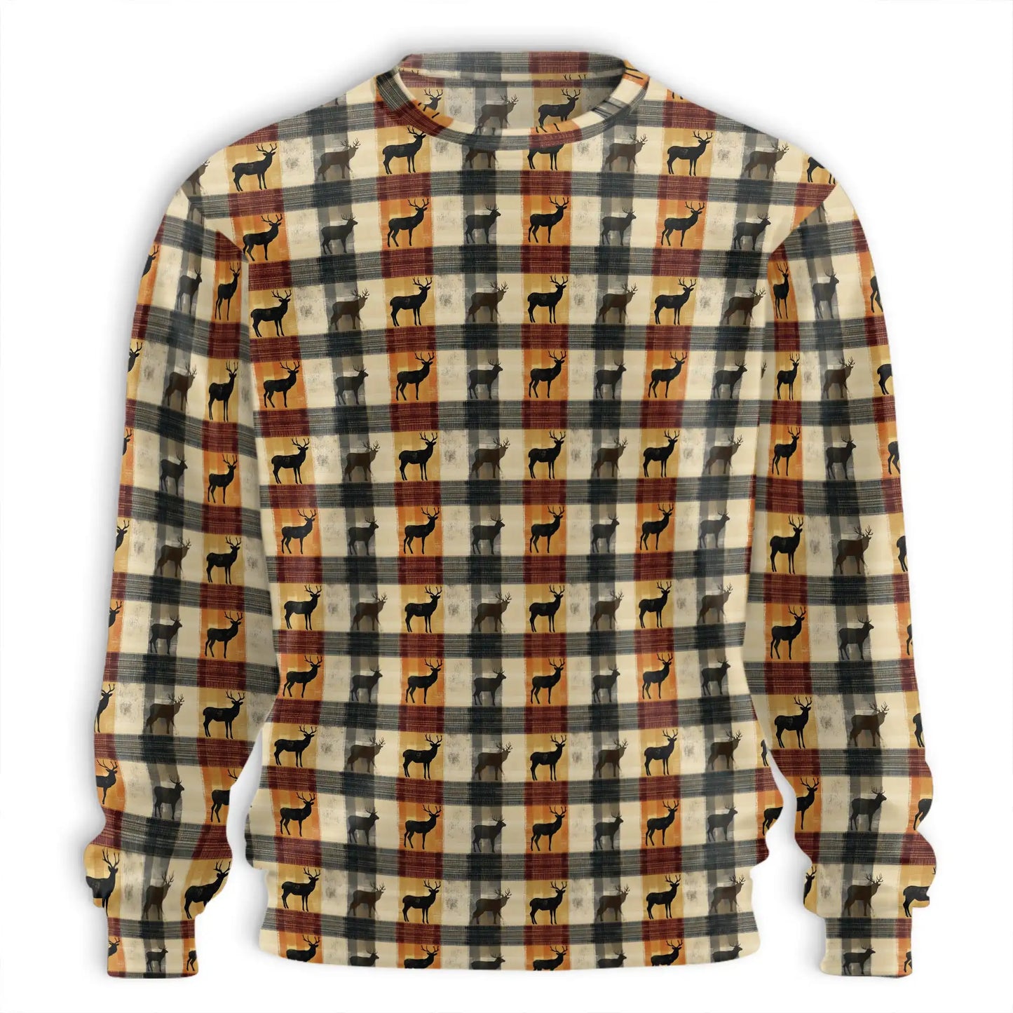 Rustic Deer Sweatshirt – Colorful Graphic 3D All Over Print Design