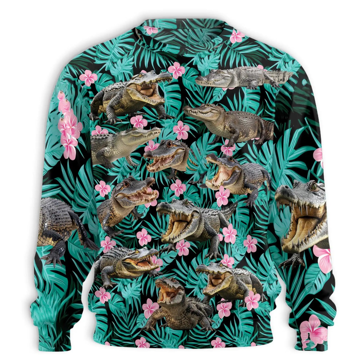 Crocodile Alligator Green Tropical Sweatshirt – Tropical Jungle 3D All Over Print Design