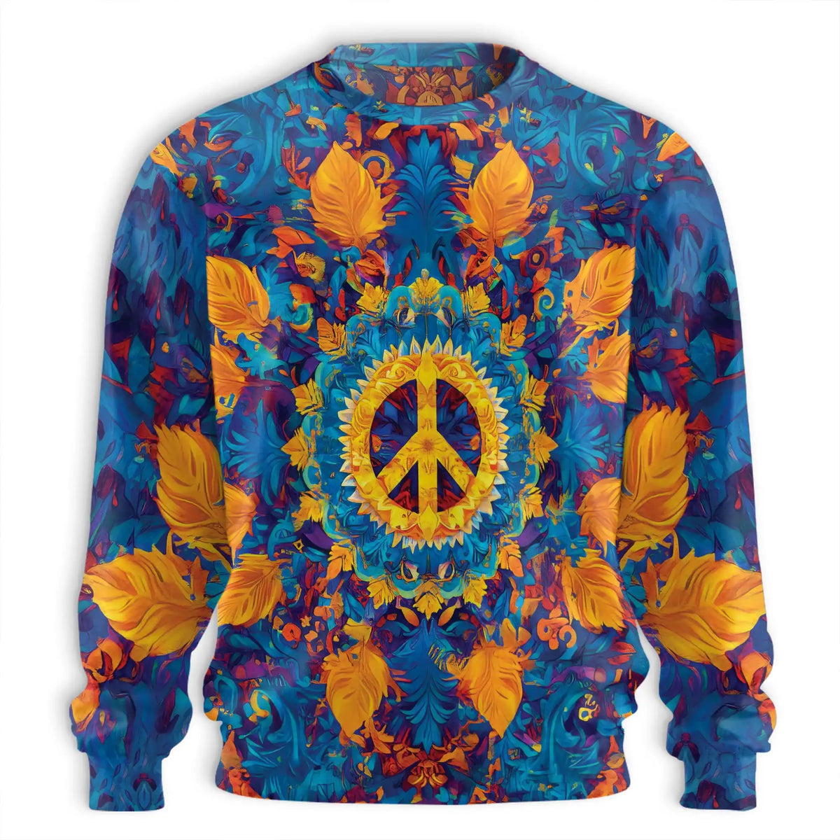 Hippie Peace Sweatshirt – Colorful Graphic 3D All Over Print Design