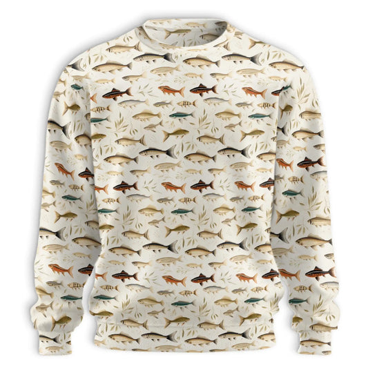 Fish Pattern Sweatshirt – Tropical 3D All Over Print Design
