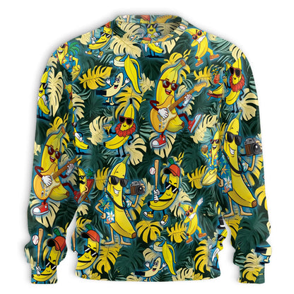 Banana Plays the Guitar Sweatshirt – Colorful Graphic 3D All Over Print Design