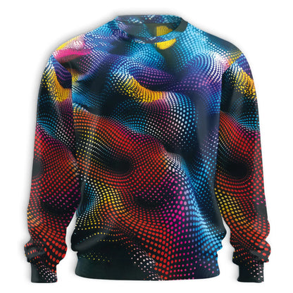 Dynamic Dots Sweatshirt – Colorful Graphic 3D All Over Print Design