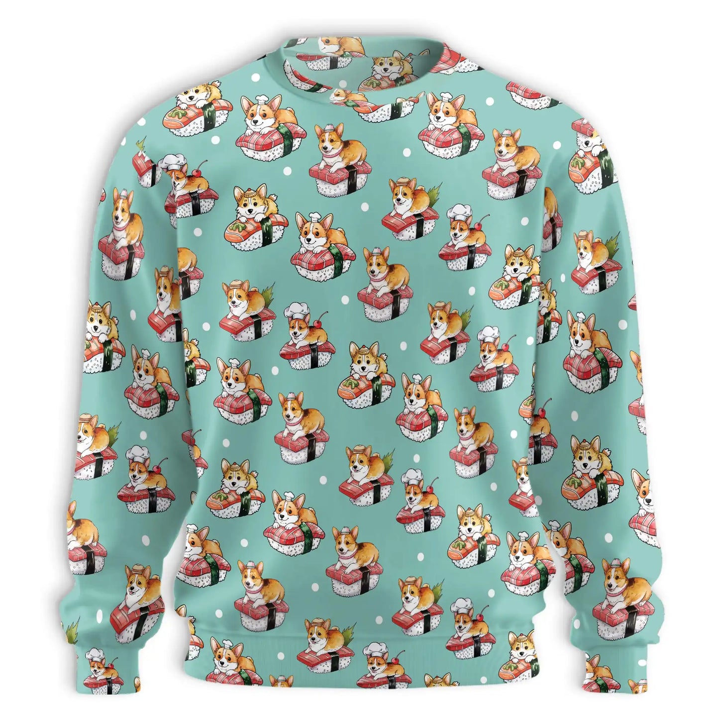 Sushi Corgi Sweatshirt – Colorful Graphic 3D All Over Print Design