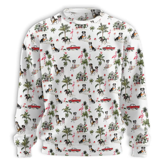 Border Collie Flamingo Palm Tree Tropical Sweatshirt – Tropical 3D All Over Print Design