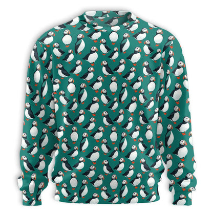 Puffin Birds Pattern Sweatshirt – Colorful Graphic 3D All Over Print Design