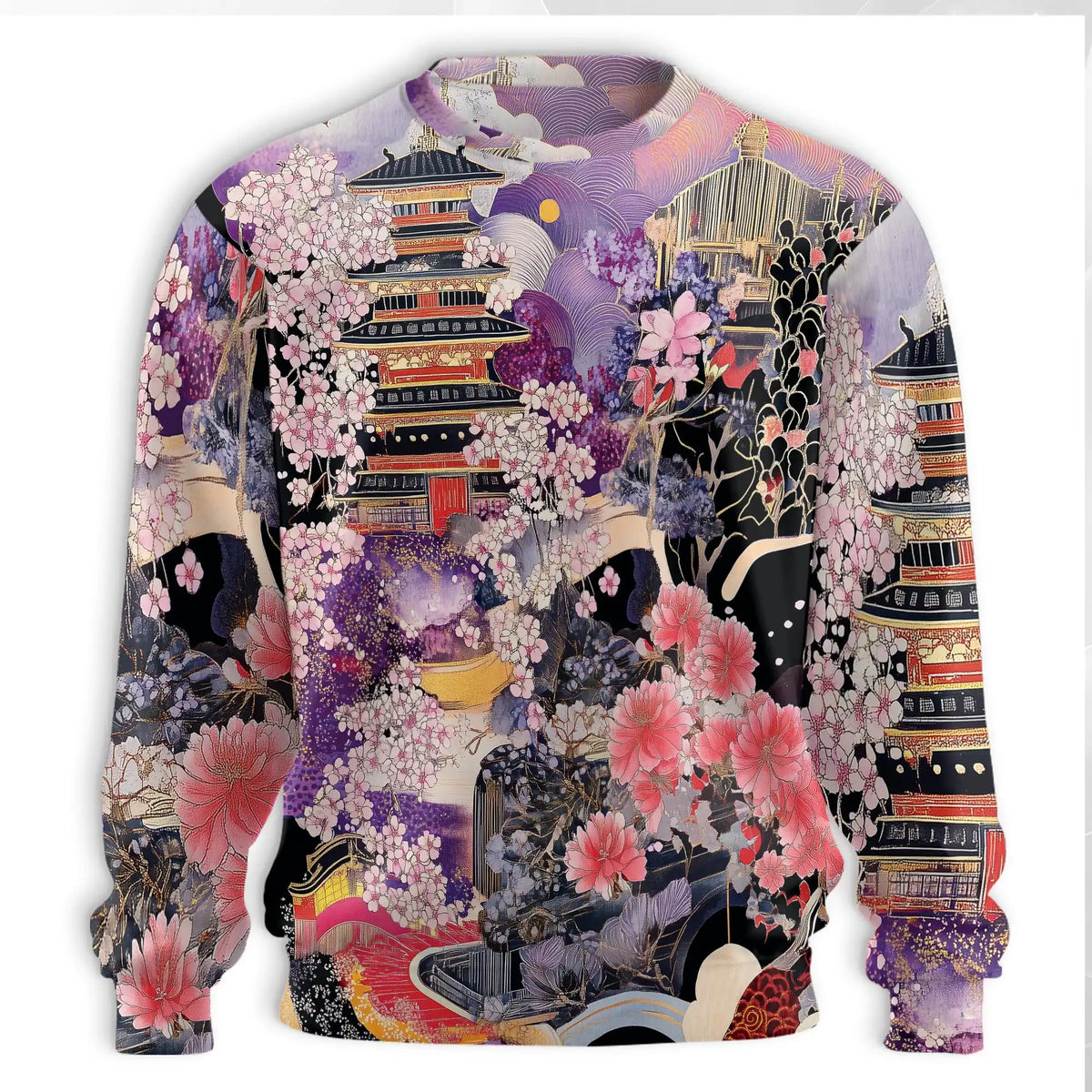 Japanese Landscape Sweatshirt – Colorful Graphic 3D All Over Print Design