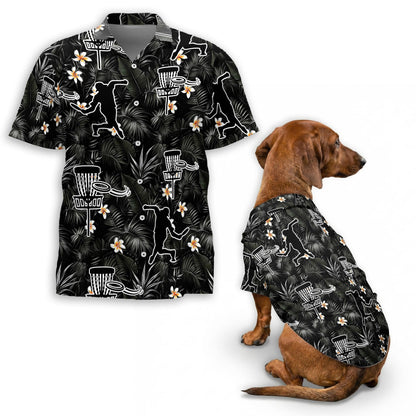 Disc Golf Matching Dog Owner Hawaiian Shirts, Funny Pet Aloha Shirt for Beach Vacation - Azhawaiian