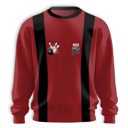 Bowling Who Gives A Split Sweatshirt – Colorful Graphic 3D All Over Print Design