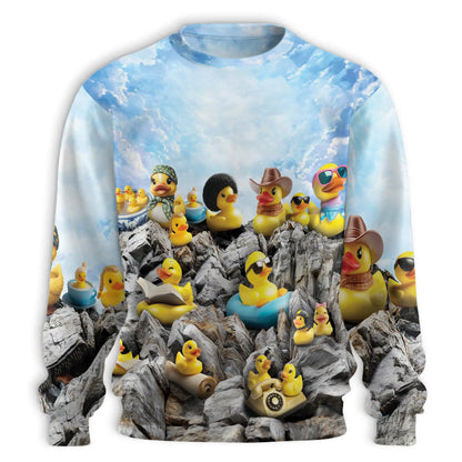Ducks Sweatshirt – Colorful Graphic 3D All Over Print Design