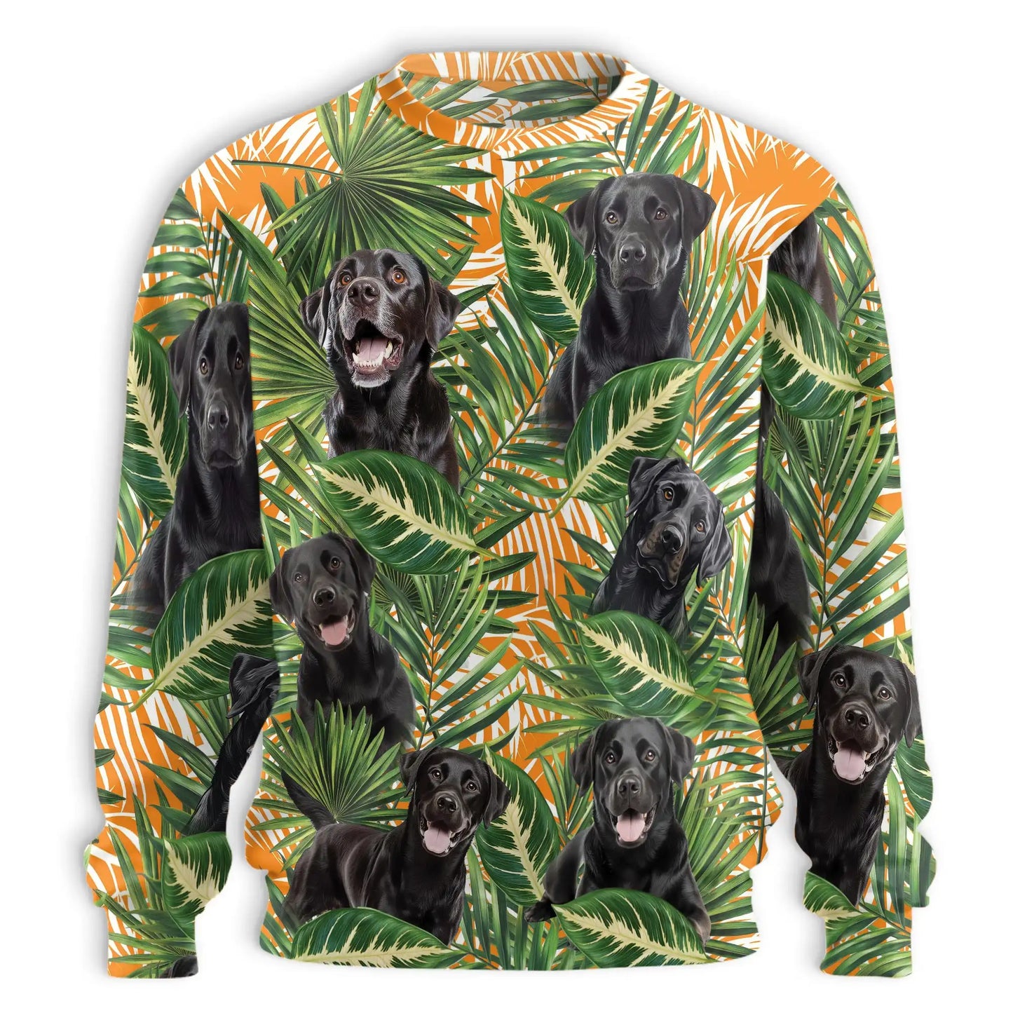 Black Labrador Retriever Dog Sweatshirt – Colorful Graphic 3D All Over Print Design