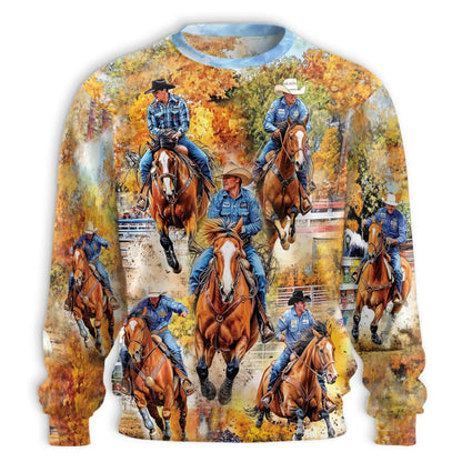Rodeo Cowboy Sweatshirt – Colorful Graphic 3D All Over Print Design