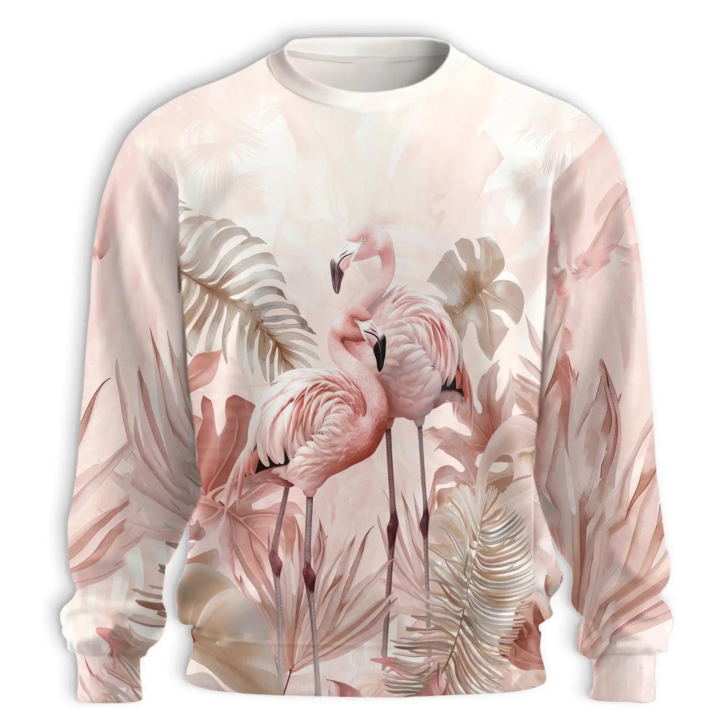 Art Flamingo Pink Sweatshirt – Tropical 3D All Over Print Design