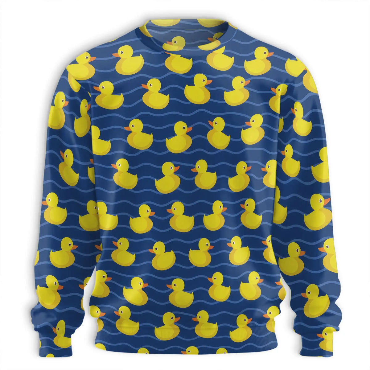 Duck Water Waves Sweatshirt – Colorful Graphic 3D All Over Print Design