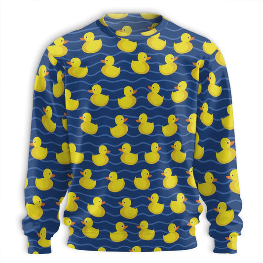 Duck Water Waves Sweatshirt – Colorful Graphic 3D All Over Print Design