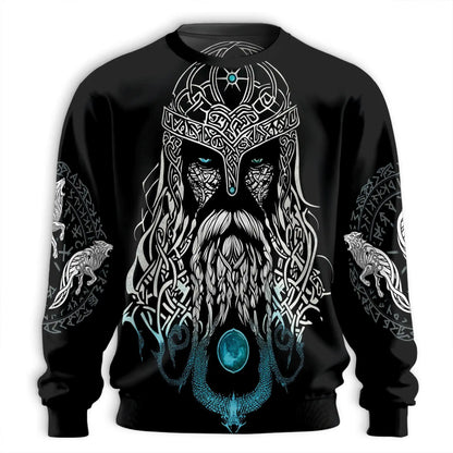Viking Odin Medieval Sweatshirt – Colorful Graphic 3D All Over Print Design
