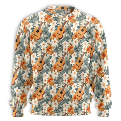 Tropical Pineapple Guitar Sweatshirt – Tropical 3D All Over Print Design