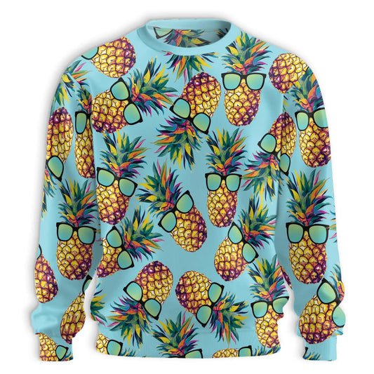 Pineapple Sunglasses Sweatshirt – Tropical 3D All Over Print Design