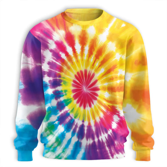 Tie Dye Sweatshirt – Colorful Graphic 3D All Over Print Design
