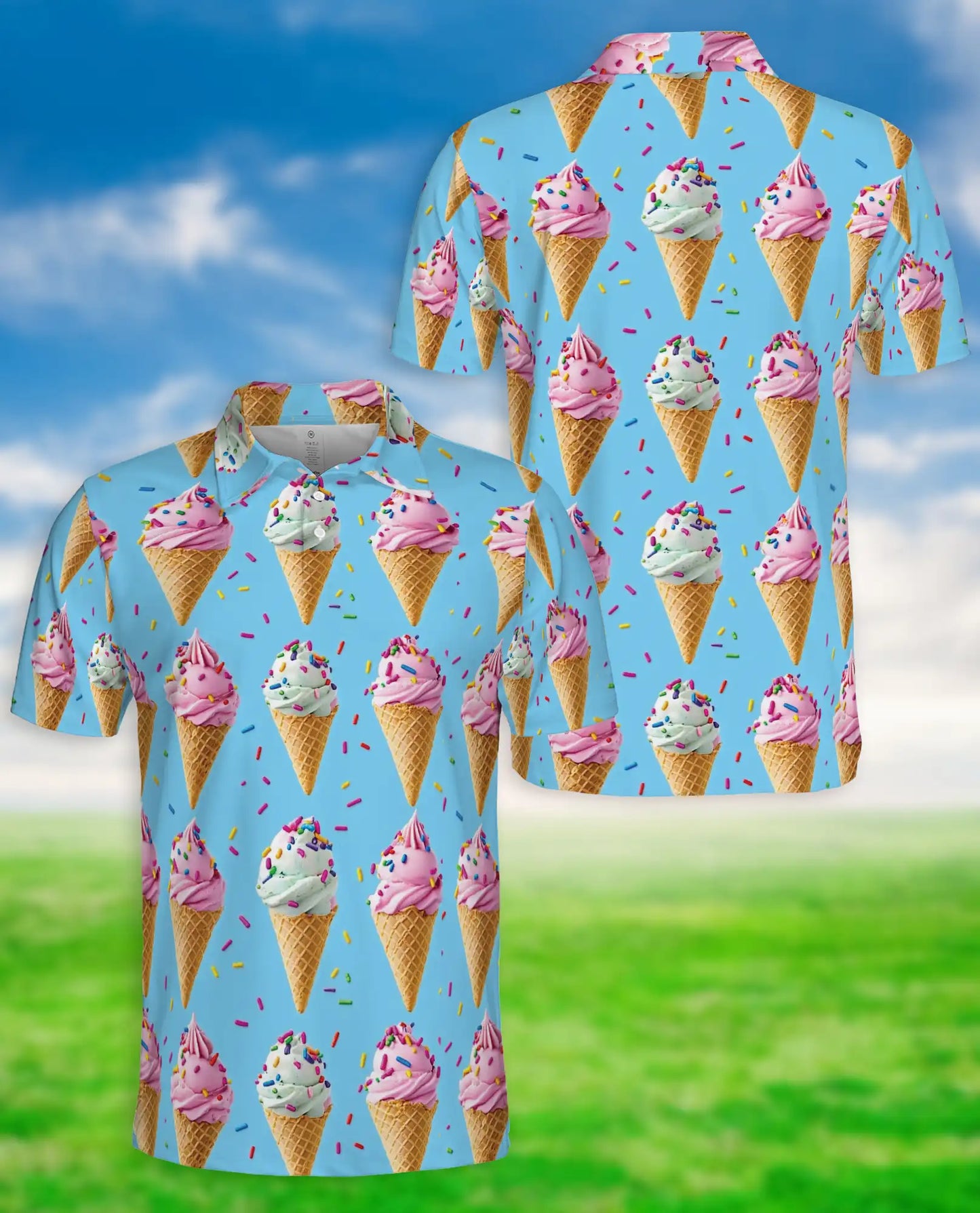 Ice Cream Polo Shirt | Azhawaiian