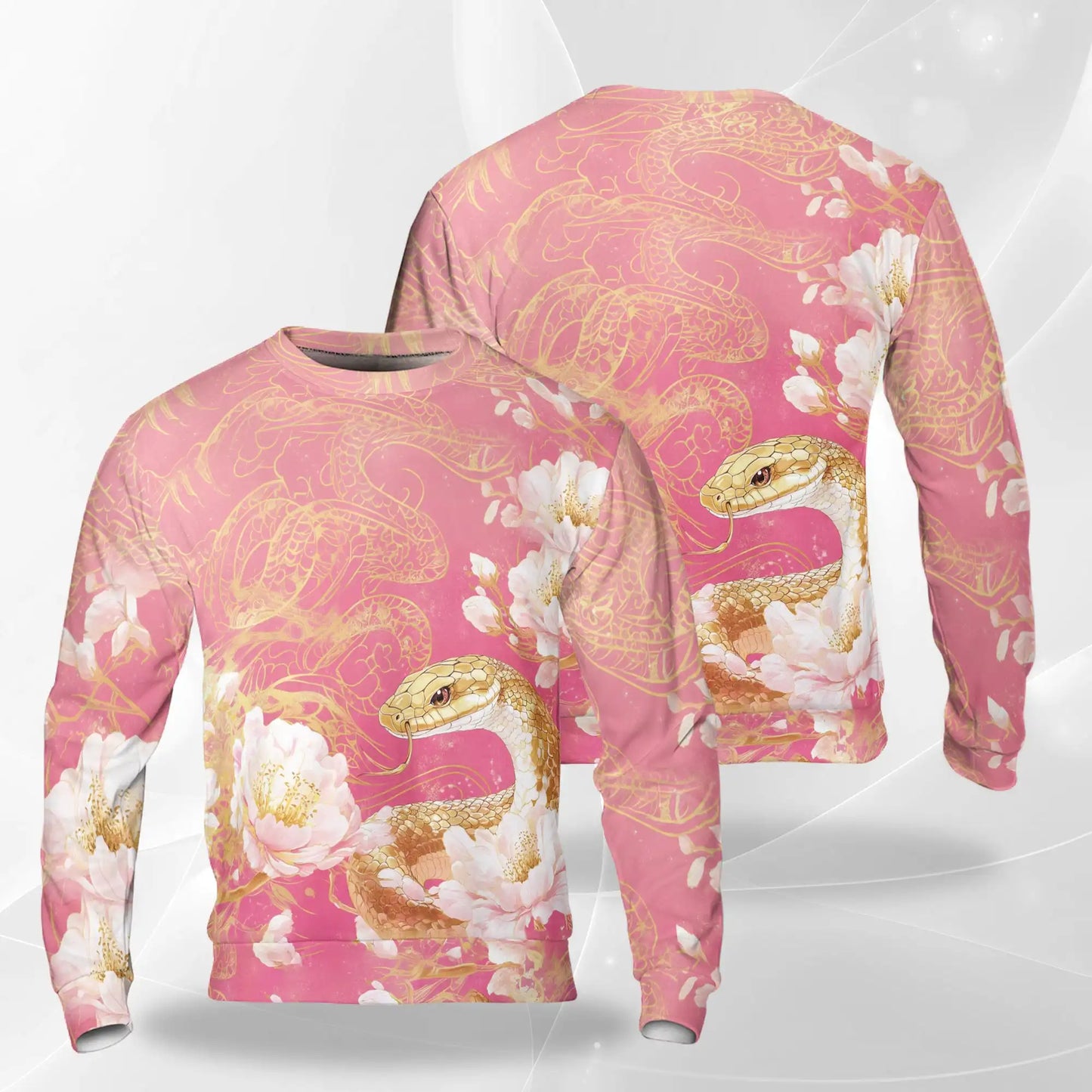 Year of the Snake Sweatshirt – Colorful Graphic 3D All Over Print Design