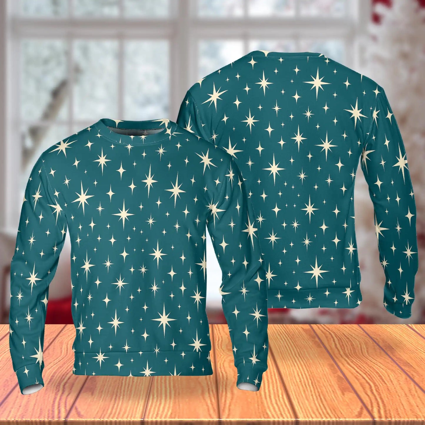 Star Pattern Sweatshirt – Colorful Graphic 3D All Over Print Design