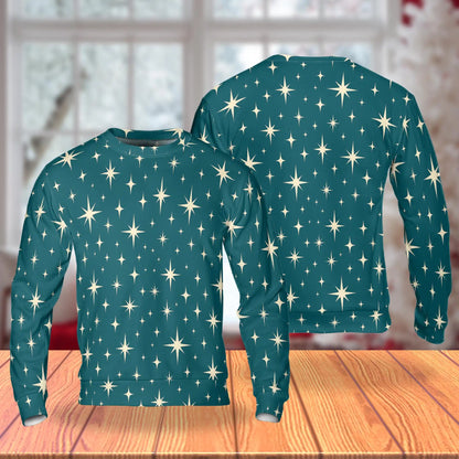 Star Pattern Sweatshirt – Colorful Graphic 3D All Over Print Design