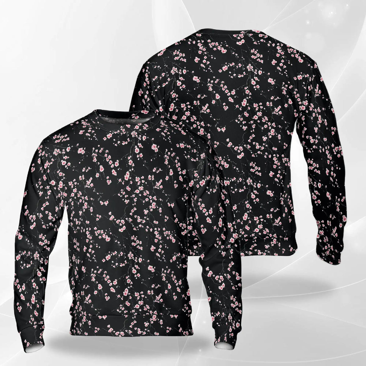Cherry Blossom Sweatshirt – Colorful Graphic 3D All Over Print Design