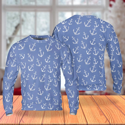 Sea Anchor Sweatshirt – Colorful Graphic 3D All Over Print Design