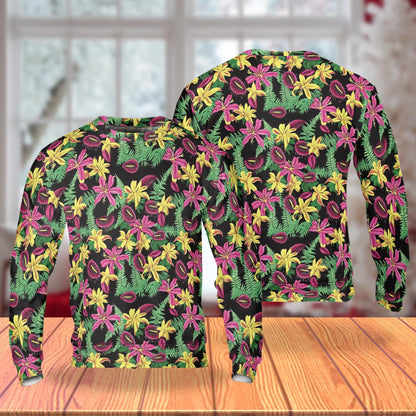 Venus Flytrap Floral Sweatshirt – Colorful Graphic 3D All Over Print Design