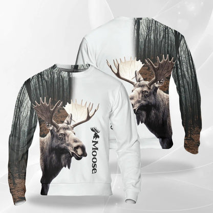 Awesome Moose Sweatshirt – Colorful Graphic 3D All Over Print Design