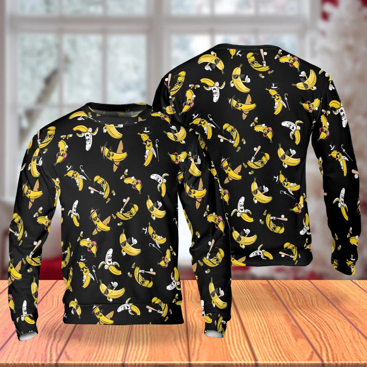 Banana Pattern Sweatshirt – Tropical 3D All Over Print Design