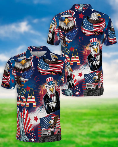 USA Eagle Polo Shirt | Azhawaiian