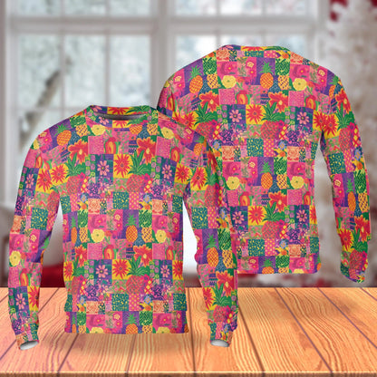 Pineapple Colorful Sweatshirt – Tropical 3D All Over Print Design