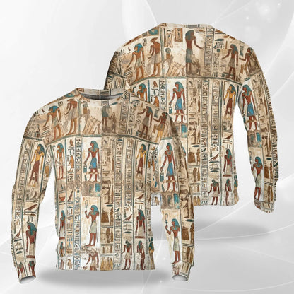 Ancient Egyptian Sweatshirt – Colorful Graphic 3D All Over Print Design