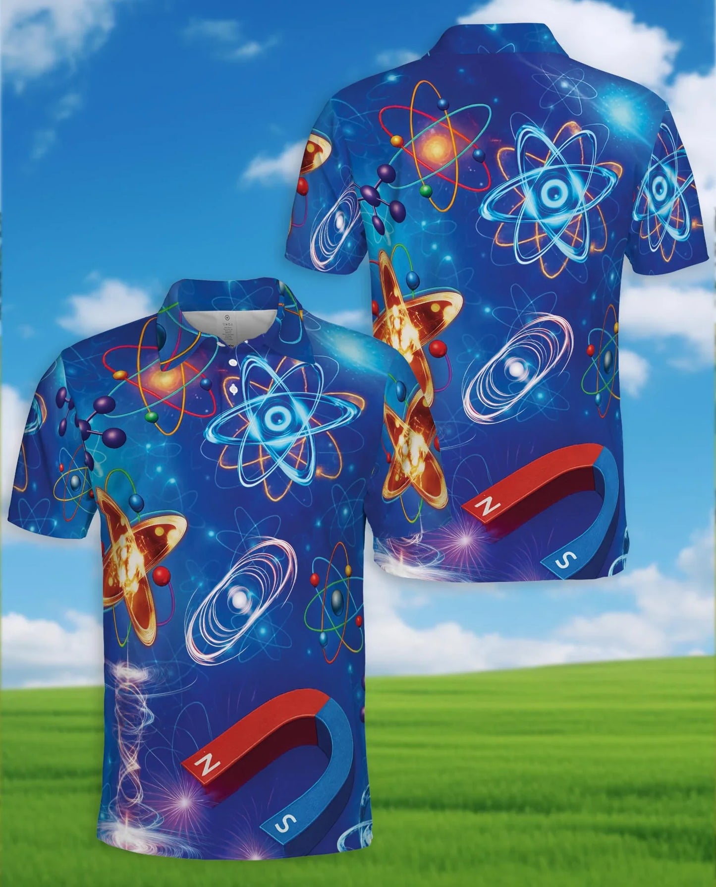 Physics Amazing Science Polo Shirt for Men, Science Lover Style | Azhawaiian