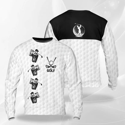 White Golf Ball Sweatshirt – Colorful Graphic 3D All Over Print Design