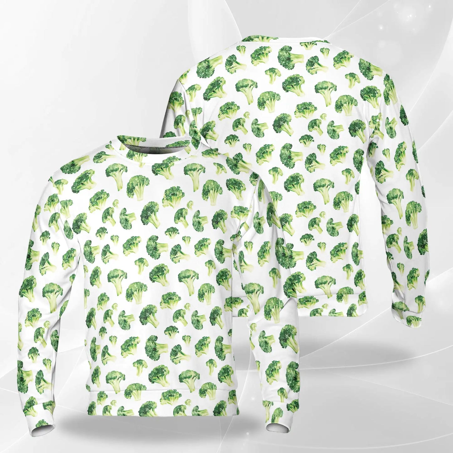 Broccoli Pattern Sweatshirt – Colorful Graphic 3D All Over Print Design