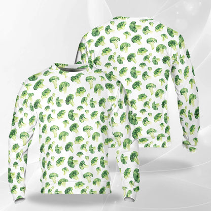 Broccoli Pattern Sweatshirt – Colorful Graphic 3D All Over Print Design