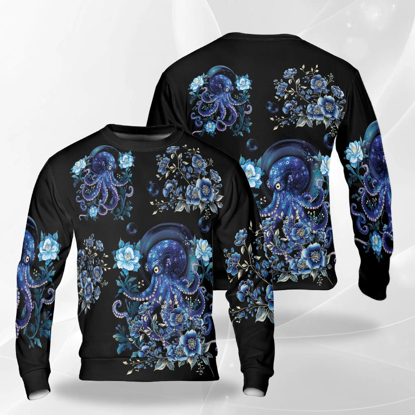 Octopus Flower Sweatshirt – Colorful Graphic 3D All Over Print Design