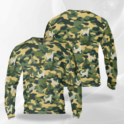 English Setter Dog Camo Sweatshirt – Colorful Graphic 3D All Over Print Design